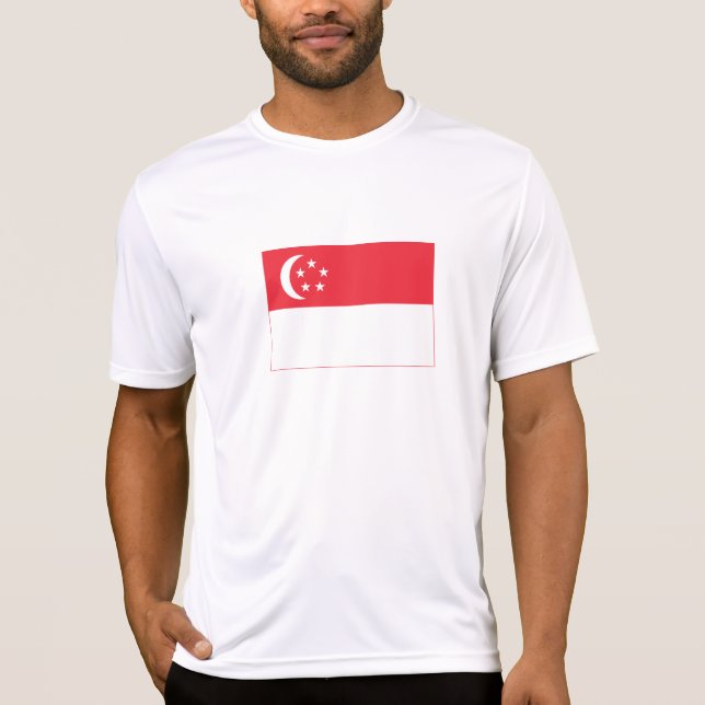 Camiseta Bandeira de Singapura (Frente)