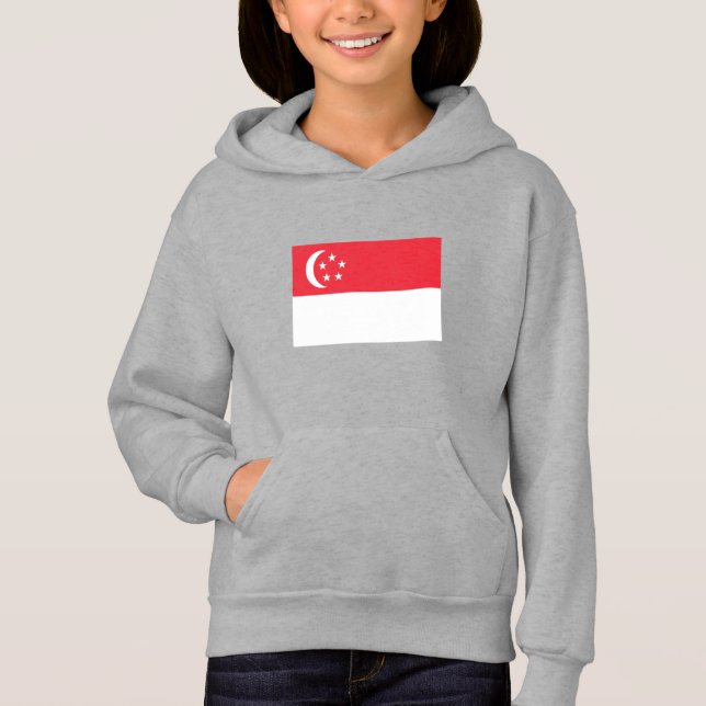Camiseta Bandeira de Singapura (Frente)