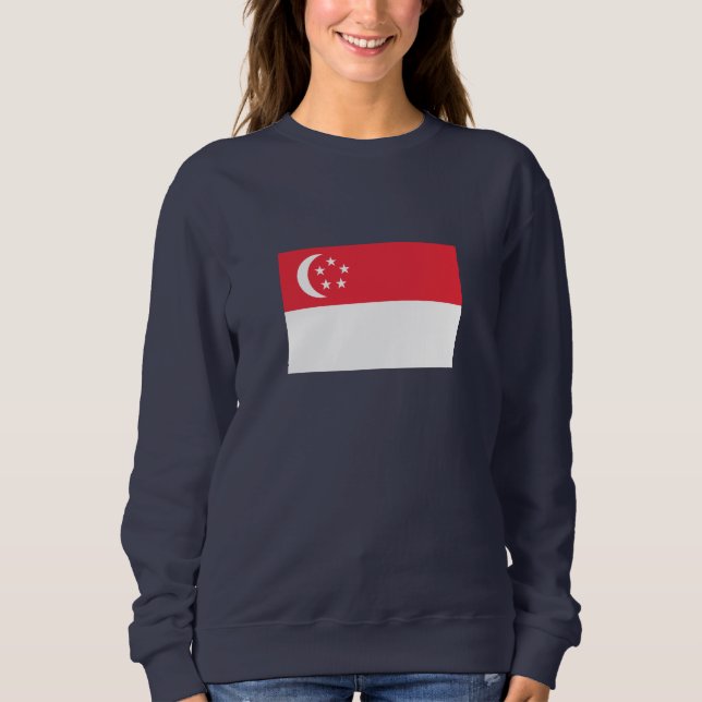 Camiseta Bandeira de Singapura (Frente)