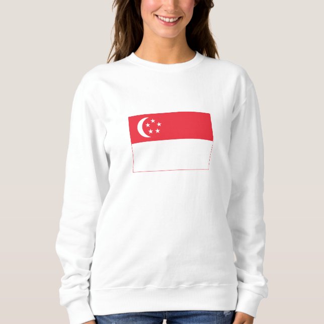 Camiseta Bandeira de Singapura (Frente)
