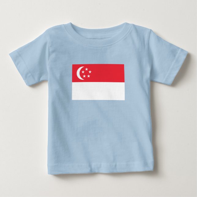 Camiseta Bandeira de Singapura (Frente)