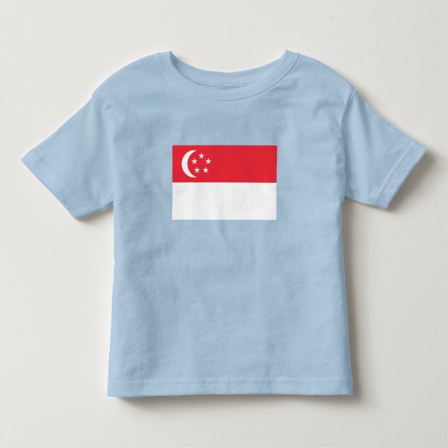 Camiseta Bandeira de Singapura (Frente)