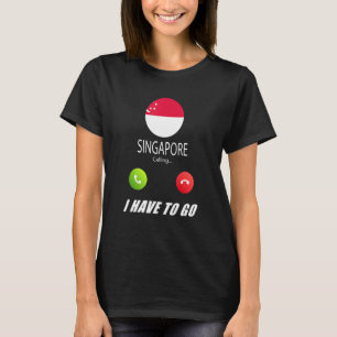Camiseta Bandeira de Singapura Lembrança Singapura Está Cha