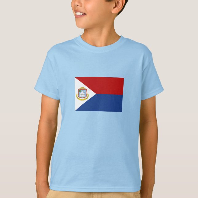 Camiseta Bandeira de Sint Maarten (Frente)