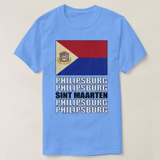 Camiseta Bandeira de Sint Maarten (Frente do Design)