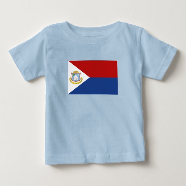 Camiseta Bandeira de Sint Maarten (Frente)