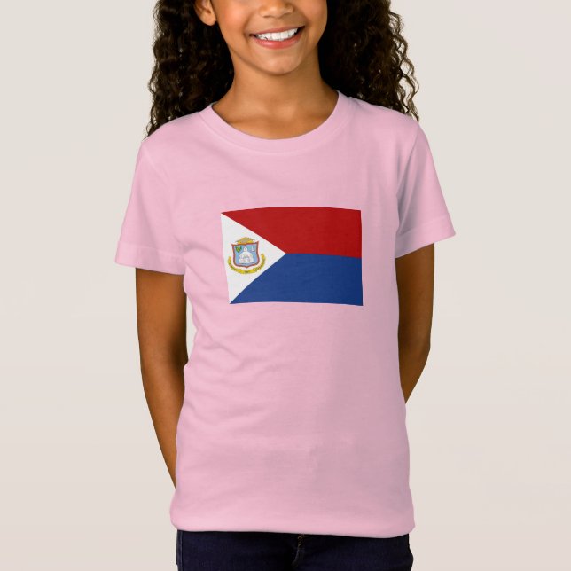 Camiseta Bandeira de Sint Maarten (Frente)