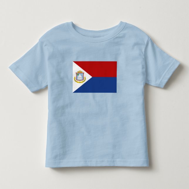Camiseta Bandeira de Sint Maarten (Frente)
