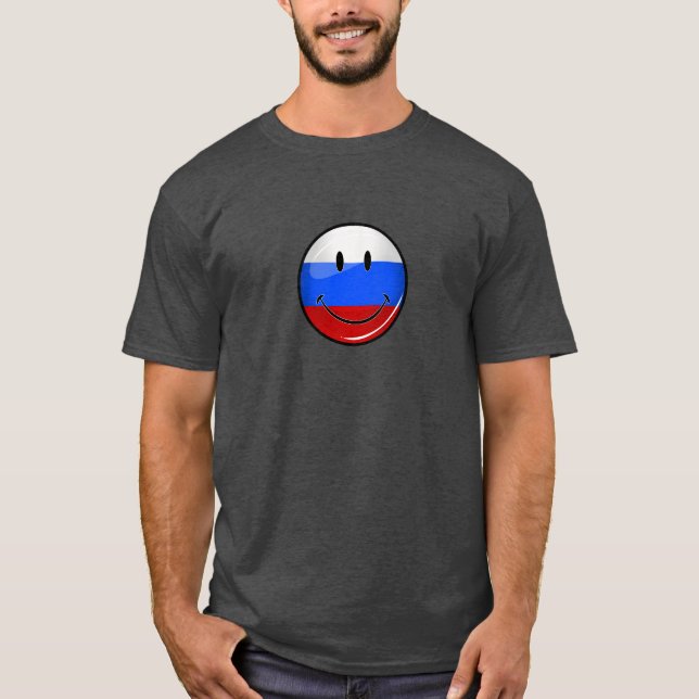 Camiseta Bandeira de sorriso do russo (Frente)