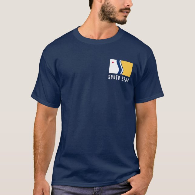 Camiseta Bandeira de South Bend, Indiana (Frente)
