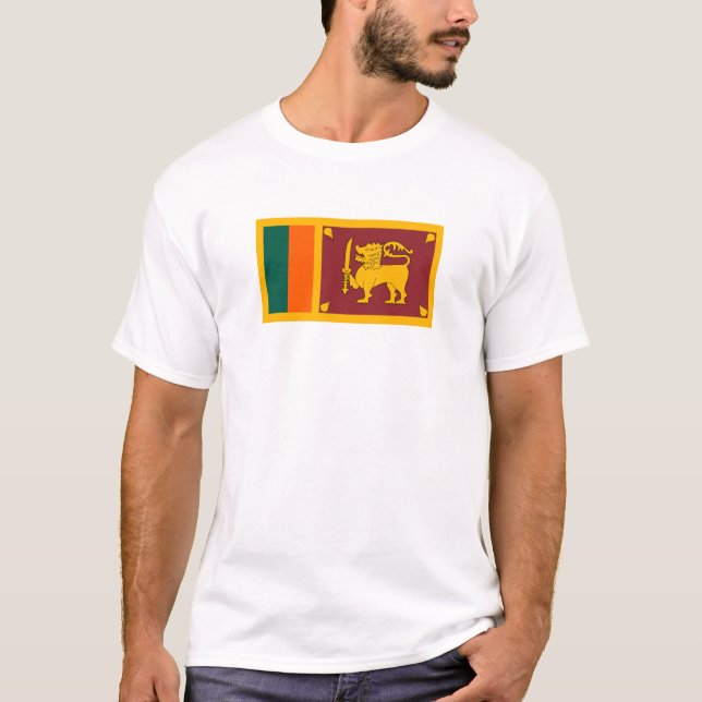 Camiseta Bandeira de Sri Lanka (Frente)