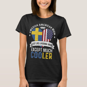 Camiseta Bandeira de Suecia de Mãe Dia de as mães da Sué