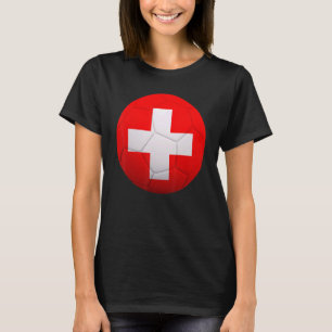 Camiseta Bandeira de Suiça Nacional do Futebol suiça