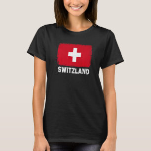 Camiseta Bandeira de suiça Suporte a Pessoas suíças Mulhere