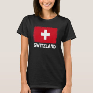 Camiseta Bandeira de suiça Suporte a Pessoas suíças Mulhere