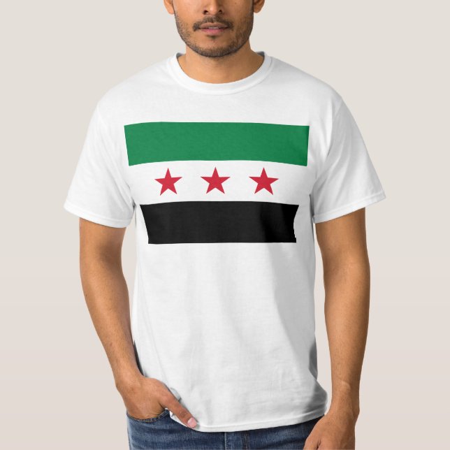 Camiseta Bandeira de Syria - bandeira síria da (Frente)
