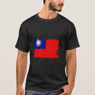 Camiseta Bandeira de Taiwan Orgulho Taiwanês Vintage Raiz T