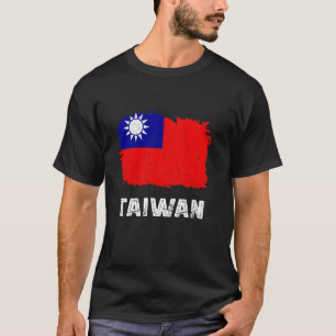 Camiseta Bandeira de Taiwan Raízes Taiwanesas Vintage Orgul