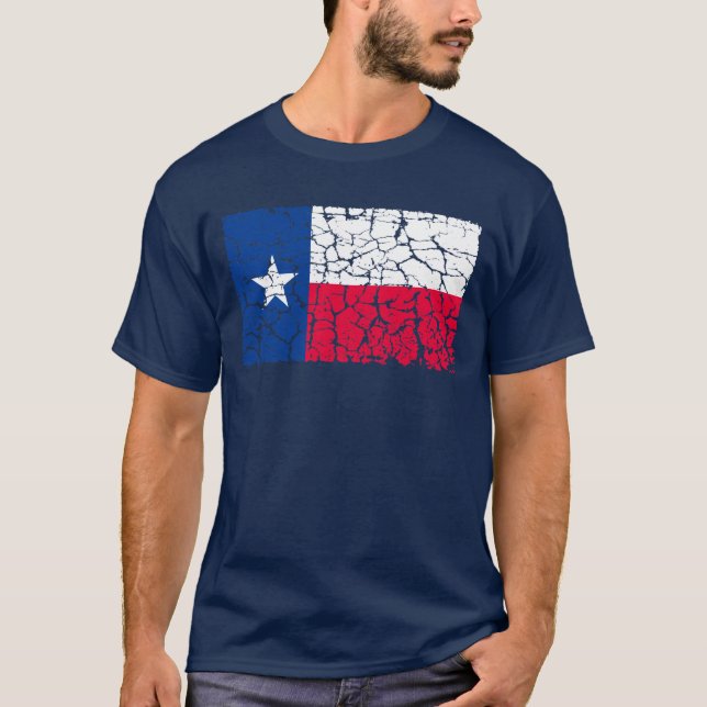 Camiseta Bandeira de Texas, afligida (Frente)