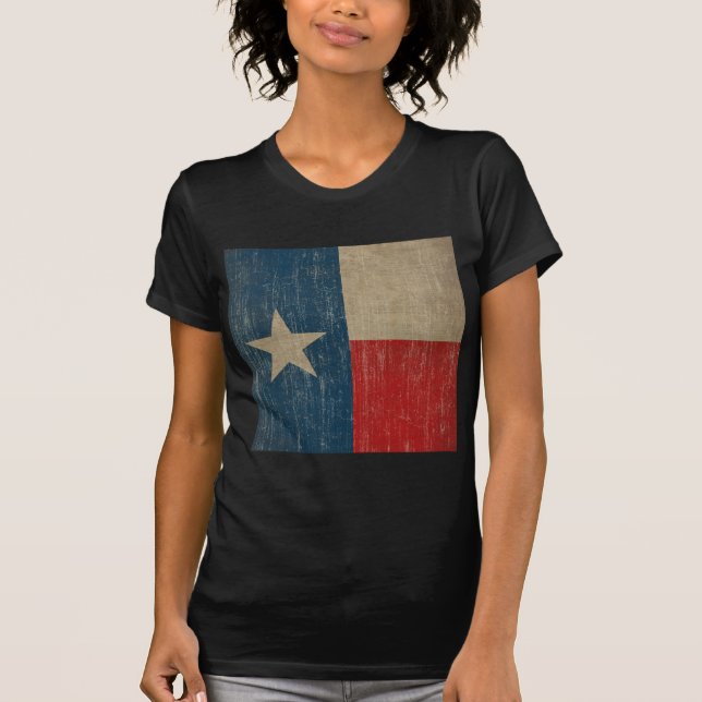 Camiseta Bandeira de Texas do vintage (Frente)