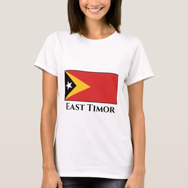 Camiseta Bandeira de Timor Leste (Frente)