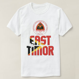 Camiseta Bandeira de Timor Leste e Casaco de Armas Patrióti