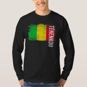 Camiseta Bandeira De Tnenkou Mali Para Homens Malianos Mulh