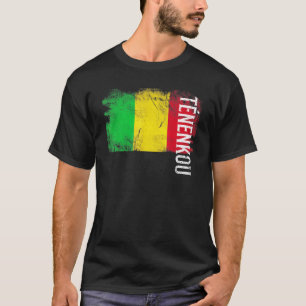 Camiseta Bandeira De Tnenkou Mali Para Homens Malianos Mulh