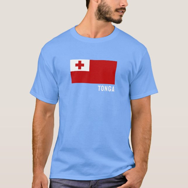 Camiseta Bandeira de Tonga (Frente)