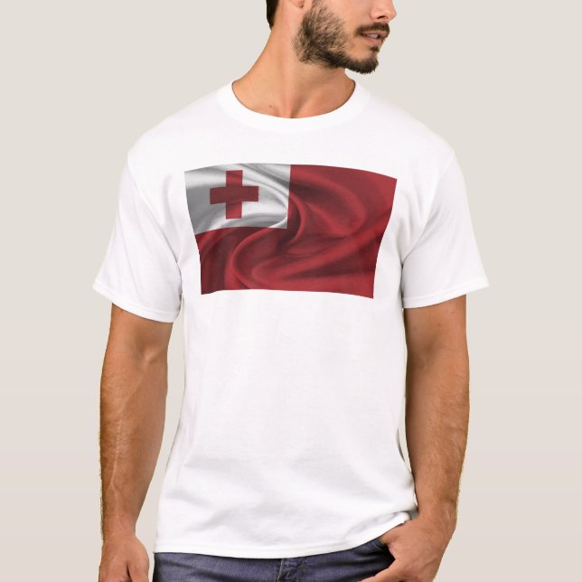Camiseta Bandeira De Tonga (Frente)