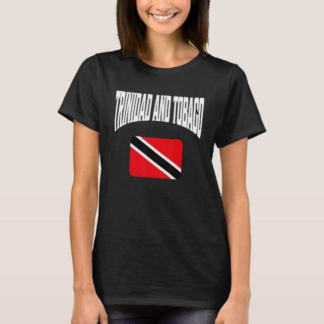 Camiseta Bandeira De Trinidad E Tobago (Frente)