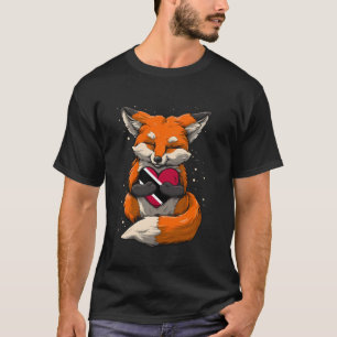 Camiseta Bandeira de Trinidad e Tobago Raposa Fennec Coraçã
