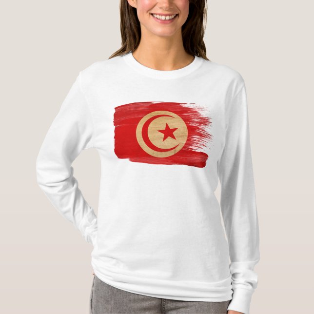 Camiseta Bandeira de Tunísia (Frente)