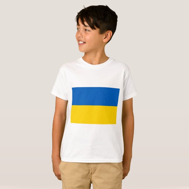 Camiseta Bandeira de Ucrânia (Frente Completa)
