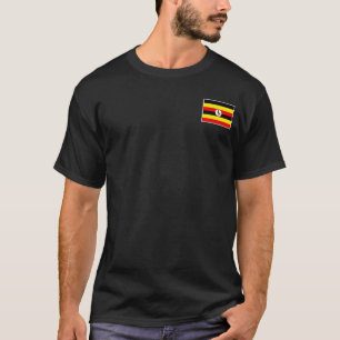 Camiseta Bandeira de Uganda com Vintage em Uganda - Cores N