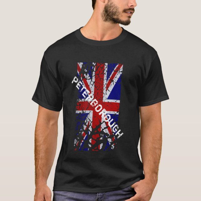 Camiseta Bandeira de Union Jack da pintura da casca do (Frente)