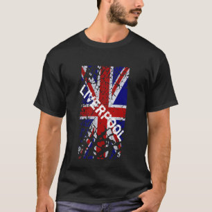 Camiseta Bandeira de Union Jack da pintura da casca do