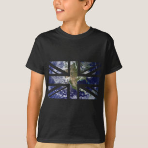 Camiseta Bandeira de Union Jack Ingleses da terra (Reino