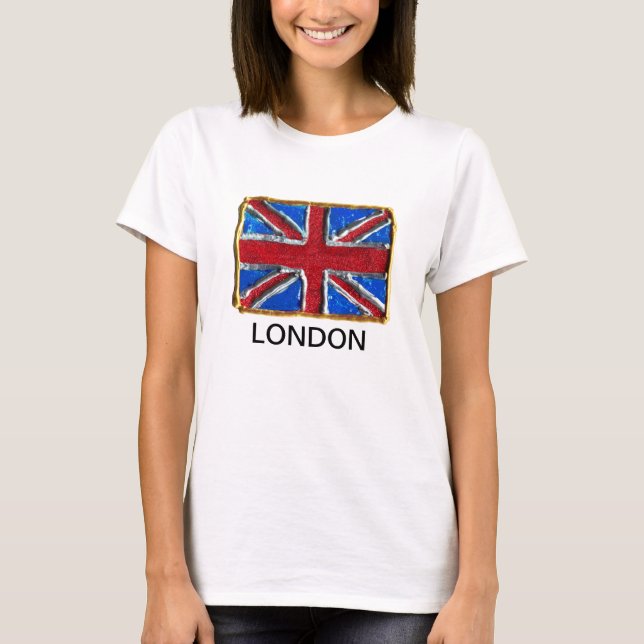 Camiseta Bandeira de Union Jack Ingleses de Londres - de (Frente)