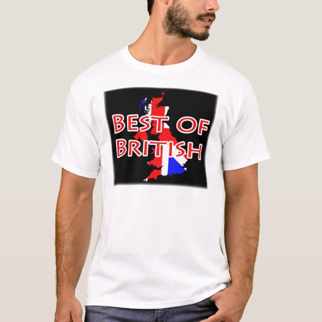 Camiseta Bandeira de Union Jack no mapa - melhor de (Frente)
