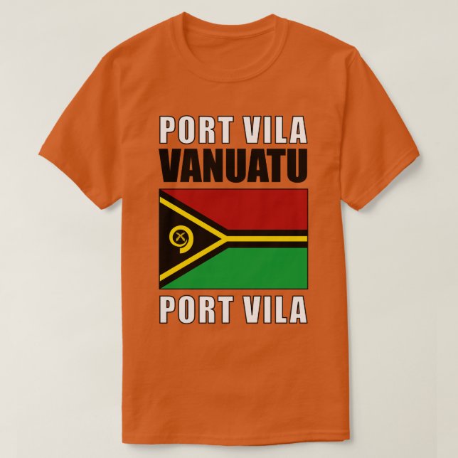 Camiseta Bandeira de Vanuatu (Frente do Design)