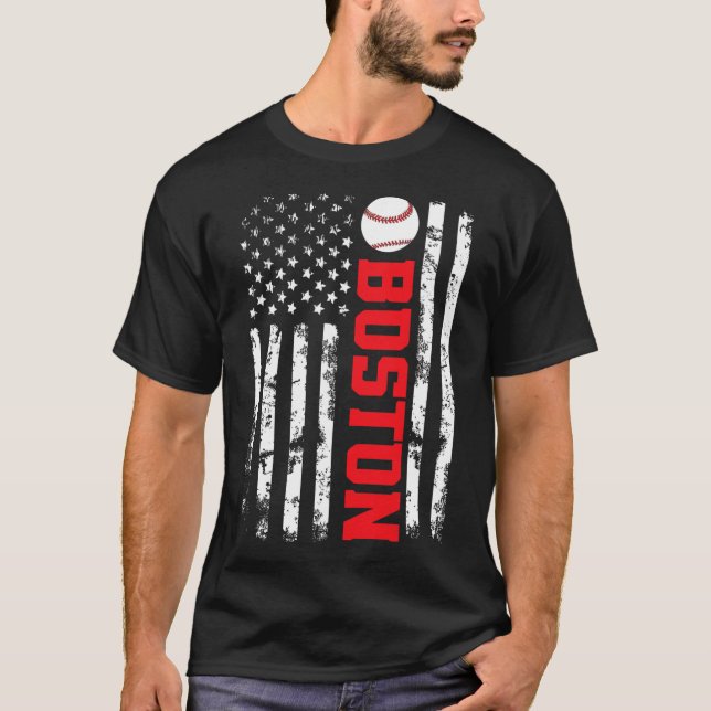 Camiseta Bandeira de Venda EUA Boston  (Frente)