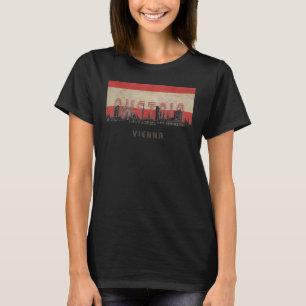 Camiseta bandeira de Viena Skyline Vacation Souvenir