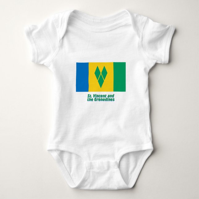 Camiseta Bandeira de Vincent de santo com nome (Frente)