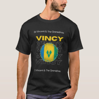 Camiseta Bandeira de Vincy Bandeira de São Vicente e Granad