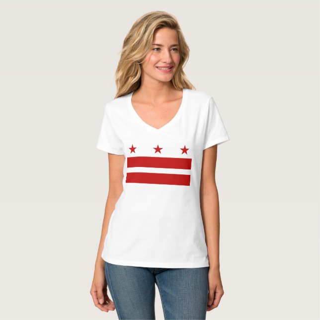 Camiseta bandeira de Washington DC (Frente Completa)