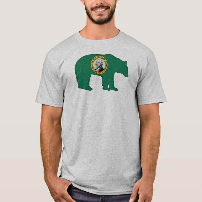 Camiseta Bandeira de Washington Urso (Frente)