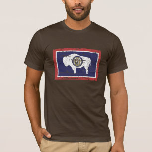 Camiseta Bandeira de WYOMING do vintage