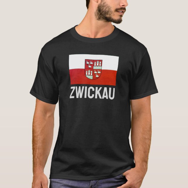 Camiseta Bandeira de Zwickau, Alemanha (Frente)