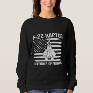 Camiseta Bandeira Defensora da Liberdade F-22 Raptor Caça E